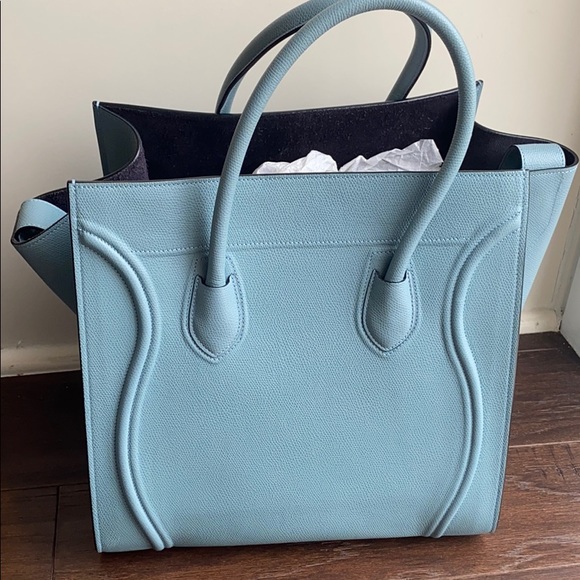 Blue Green Seafoam Medium Celine Phantom - Picture 8 of 11